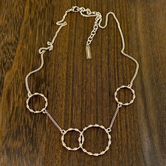 Lane Bryant Necklace Gold Tone Crystal Inlay Adjustable Length - Picture 2 of 2